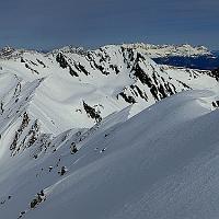  La vue panoramique en suivant l'arête Nord.