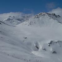  Le Mont de Gébroulaz et l'aiguille de Polset au fond, au dessus du col du Vallonnet