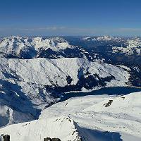  Le lac de Roselend vue de la Pointe de Presset