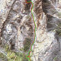  En rouge la montée, en vert la descente