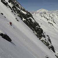  Revanche: Cyril sur fond de Mont Pourri et Mont Blanc, deux pour le prix d'un