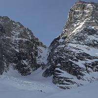  Le col de la Glière, le verrou mal enneigé